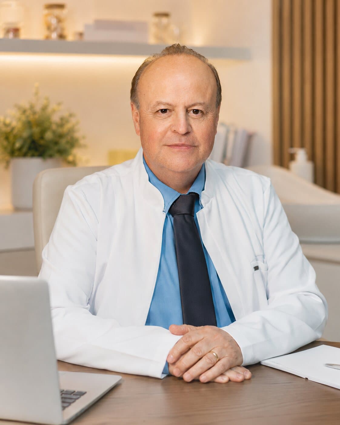 Retrato editorial ilustrativo do Dr. Guaspary.